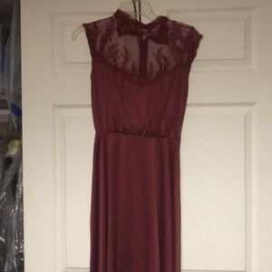 Vintage Berry Maxi Dress Small